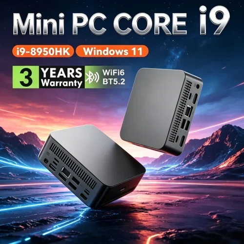 Sagacious 2026 Tragbarer MINI-PC Windows 11 Pro Core I9 8950HK RAM 1TB 2TB SSD WIFI 6 BT5.2 4K HD Schlankes Multimedia-Gerät Image