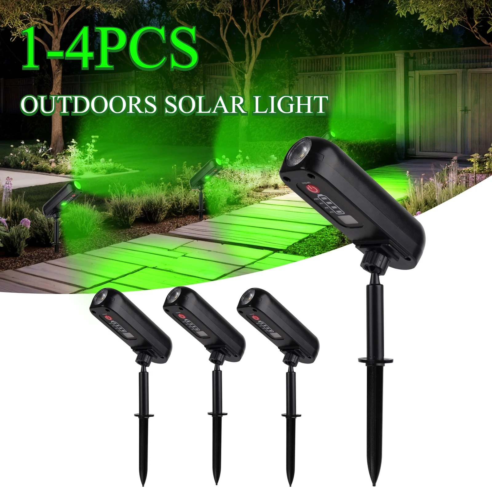 Solar-LED-Leuchte für Außenbereich, Solar-Wandleuchte IP65 3000K, Gartenleuchte, Solar-Spotlights, Solar-Uplights für Bäume, Wege und Garten