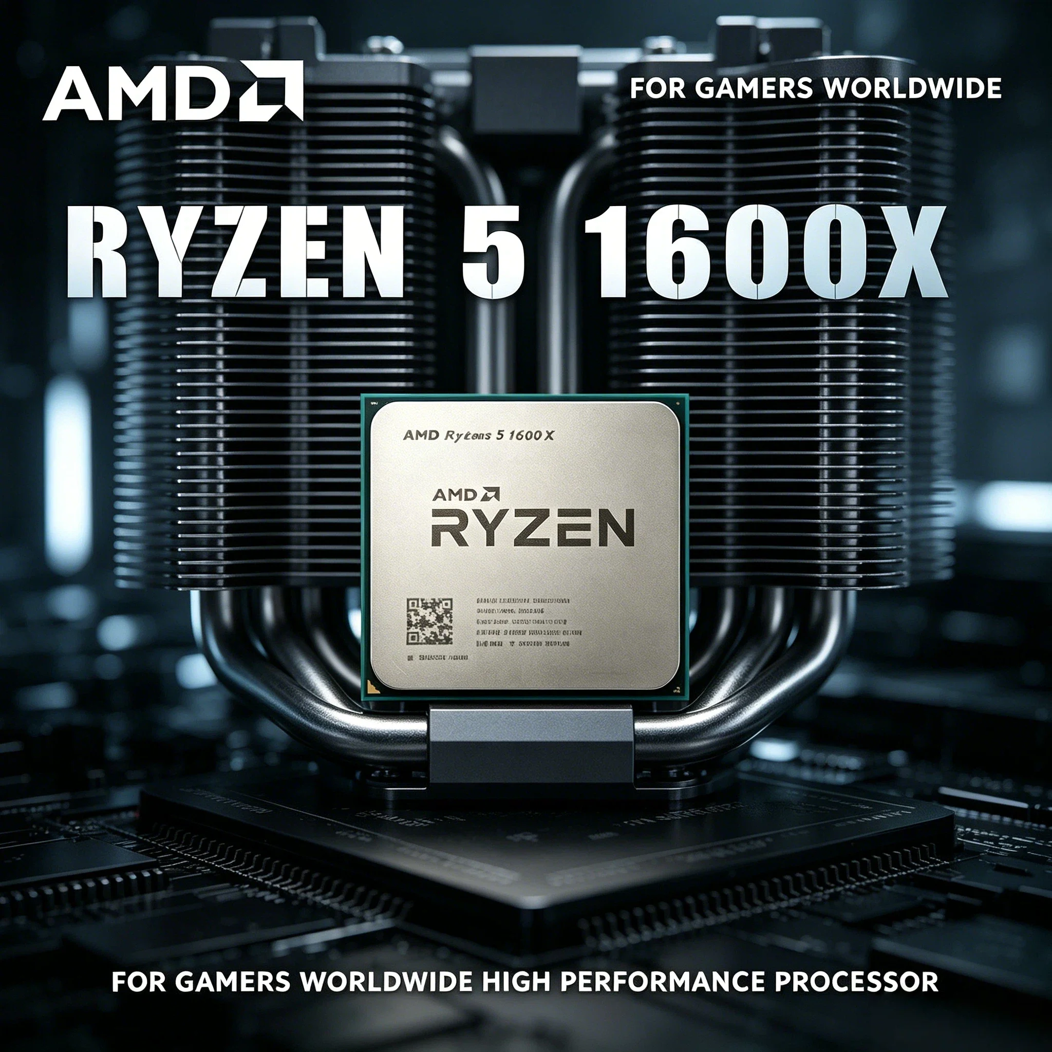 AMD Ryzen 5 1600X 3,6GHz Sechs-Kern-Zwölf-Thread-CPU 95W L3 16M Sockel AM4 R5 1600X Desktop-Gaming-Prozessor Pro Max 4K HD Image