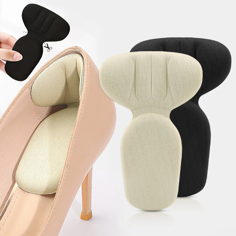 Neues doppelschichtiges, dickes T-förmiges Schaumstoff-Fersenpolster und Fersenschale – weich, atmungsaktiv, rutschfest, langlebig, angenehm zu tragen bei High Heels Image