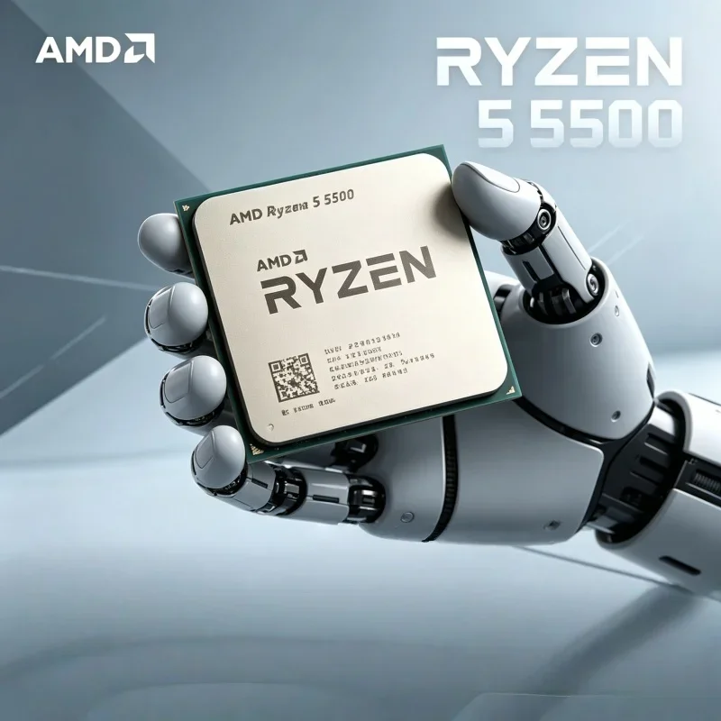 AMD Ryzen 5 5500 6-Kern 12-Thread 4,2GHz Freigeschalteter CPU-Prozessor AM4-Sockel Desktop-Komponente für Gaming-PC-Bau Image