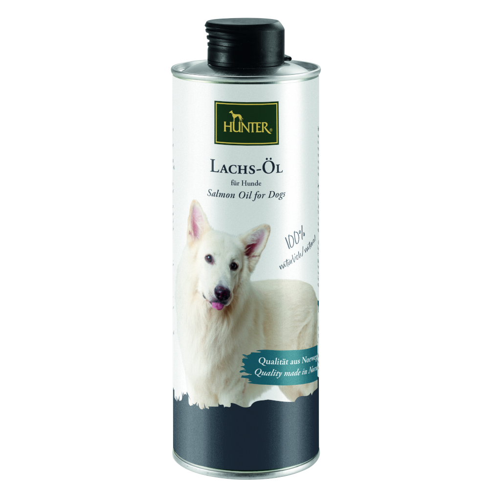 2 x 500ml Lachsöl HUNTER Hunde-Nahrungsergänzung