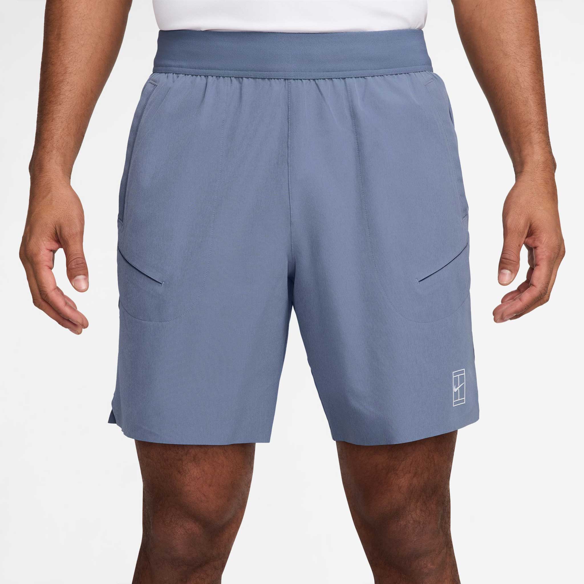Nike Dri-Fit Advantage 8" Tennis Short Men's Tennis Apparel World Indigo/White