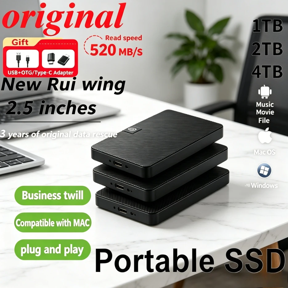 Für Seagate Tragbare Externe Festplatte Neues Design 2,5 Zoll USB3.0 500GB 1TB 2TB Erweiterte Kapazität für Laptops und Computer Image