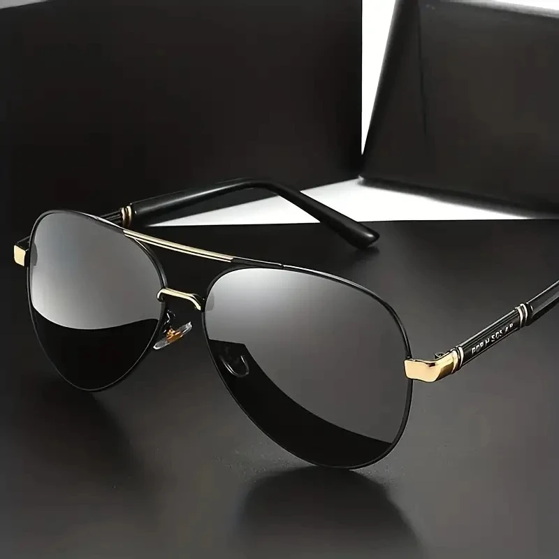 Polarisierte Sonnenbrille Männer Metall Rahmen Qualität Sonnenbrille Marke Design Männliche Gläser Angeln Schutzbrillen UV400 Image