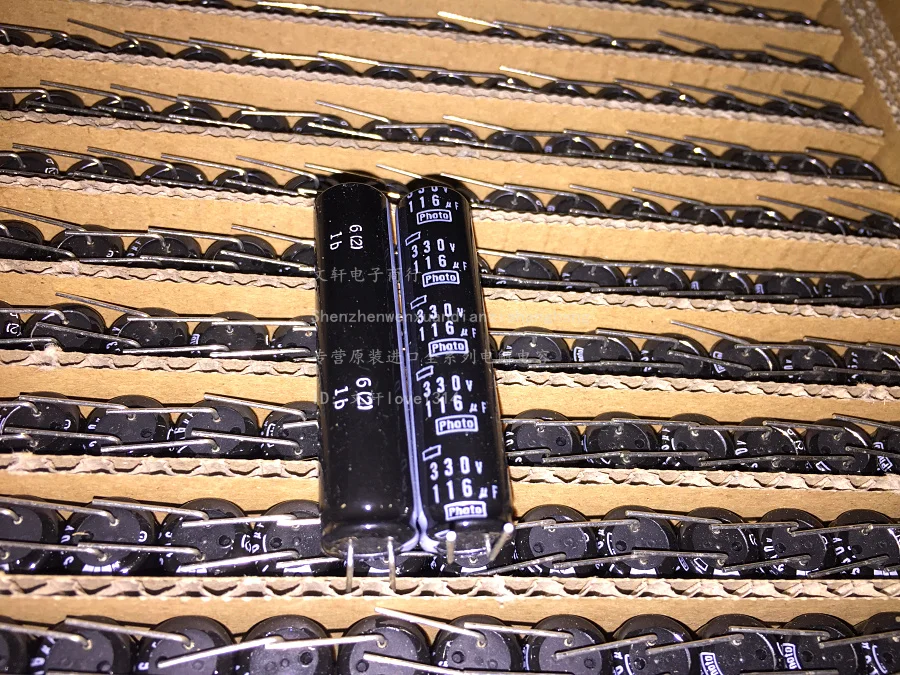 2024 10 Stück NEU 110uf 116uF 330V NCC Foto-Blitzkondensator 9x46mm 330V116uF 330v110uf Low ESR PH-Kondensator Image