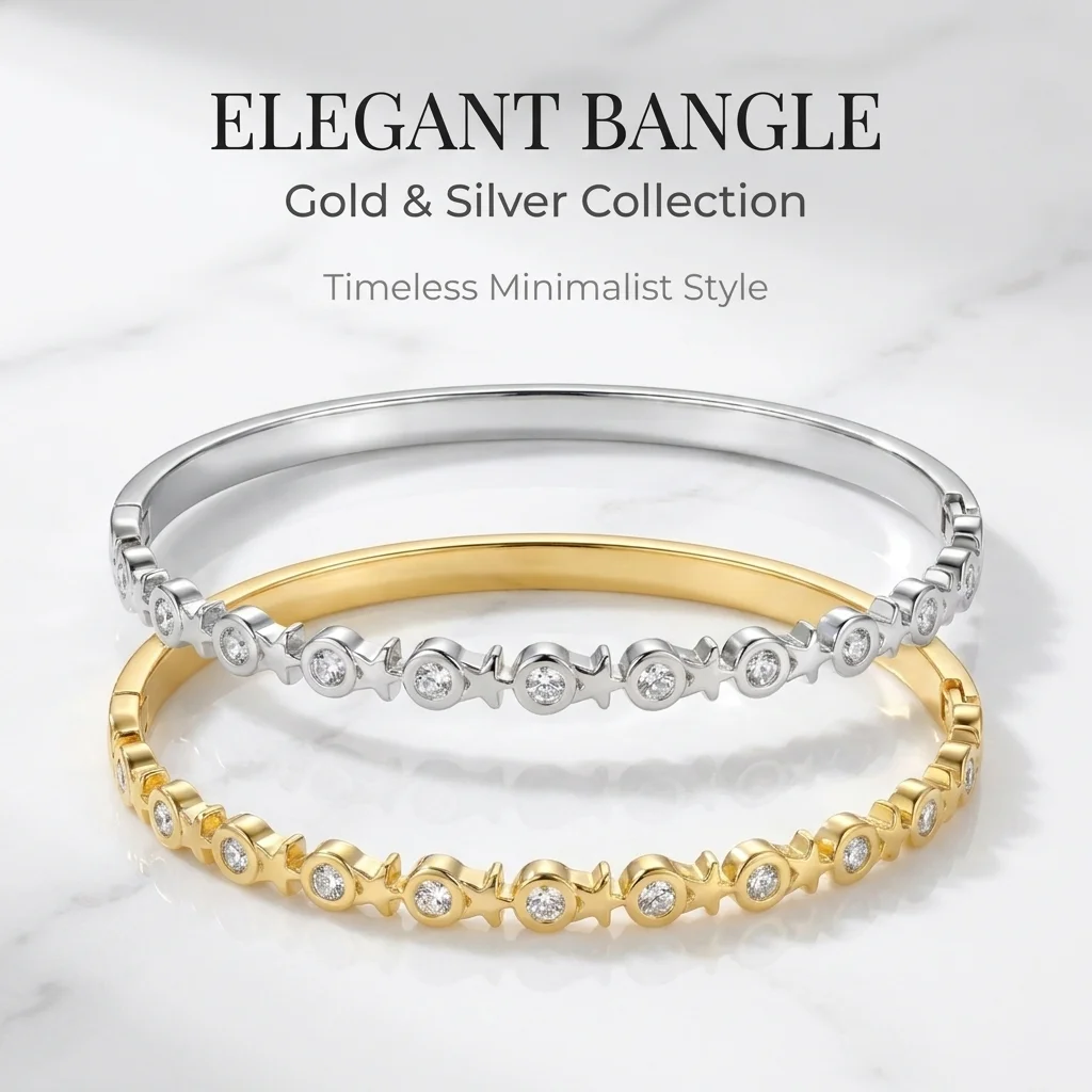 Neues originales französisches sternförmiges Damen-Rundarmband in Gold und Silber, lässiges, minimalistisches Damen-Armband für den täglichen Gebrauch, Y2K Image