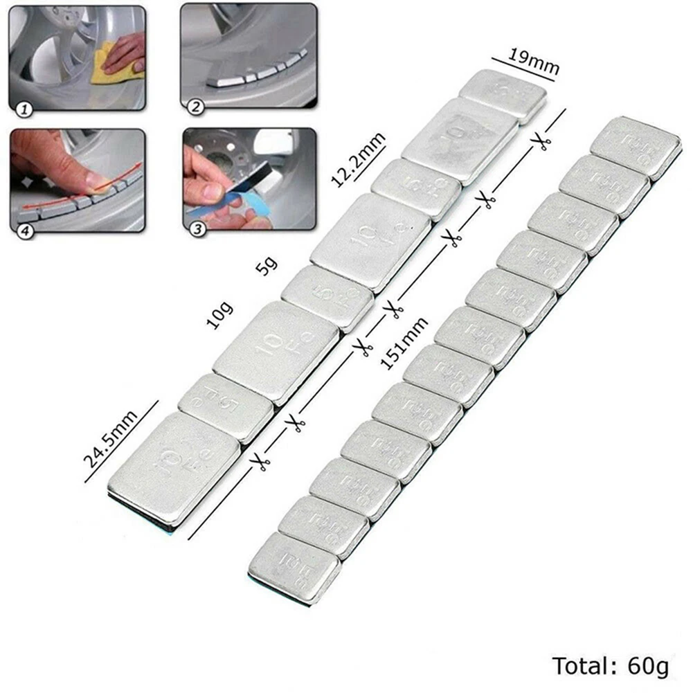 60g Auto Rad Balancer Auto Reifen Bar Reifen Motorrad Werkzeuge Balancer Für Autos Motoren Rad Balance Block Gewicht Eisen Image
