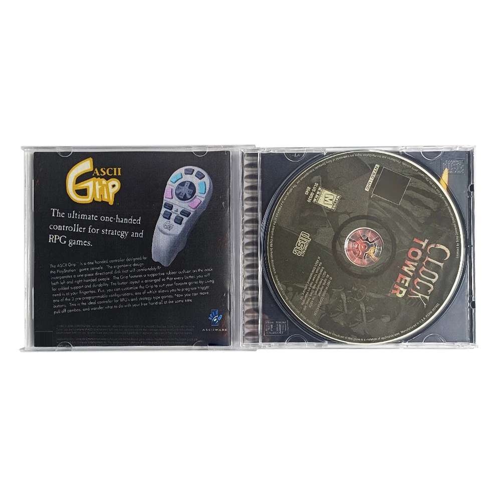 PS1 Copy Game Disc Clock Tower Without Manual Modded Console Station1 Retro Optical Driver Video Game Parts