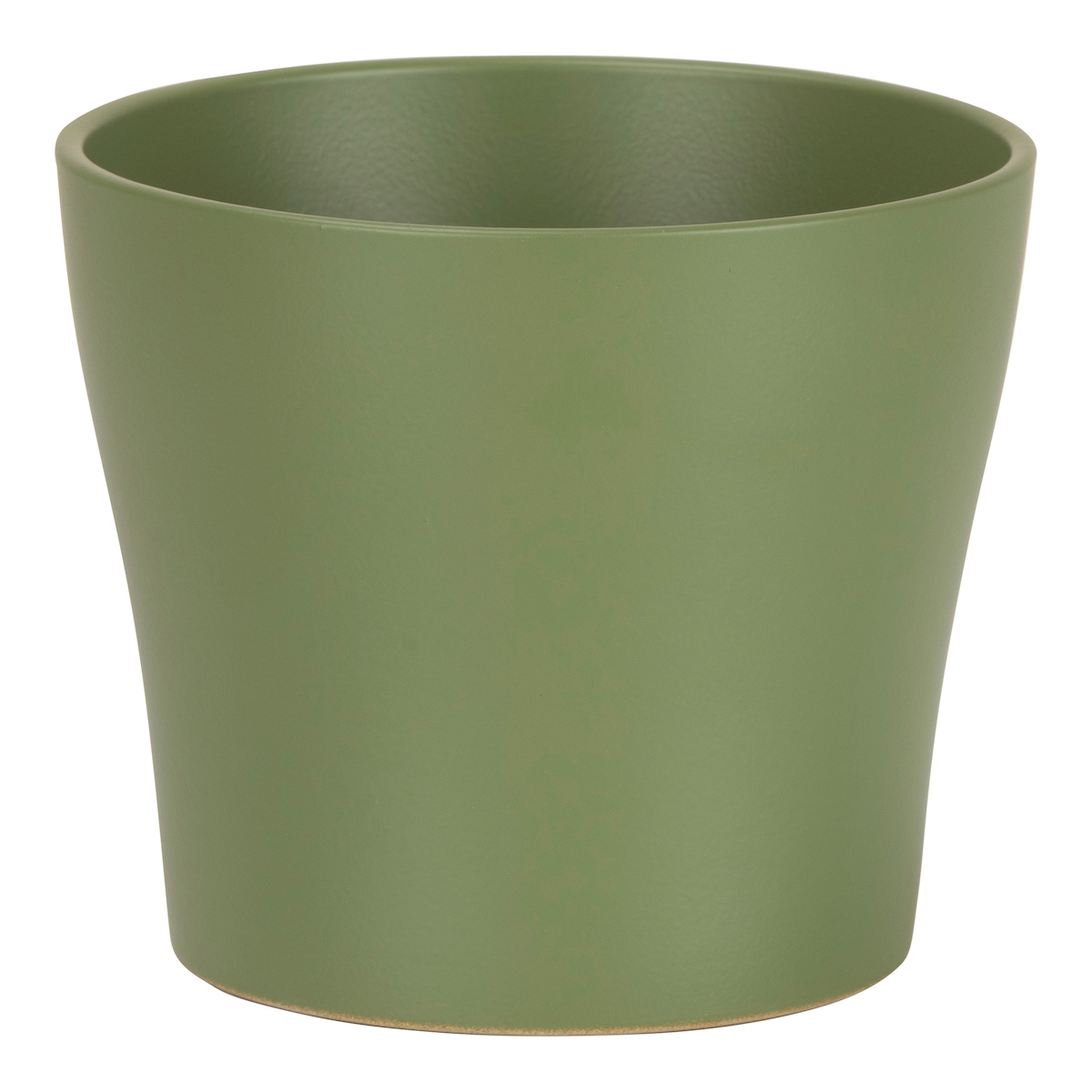 Scheurich Blumentopf aus Keramik, Farbe: Oliva, 15.2 cm Durchmesser, 12.8 cm hoch, 1.4 l Vol. Image