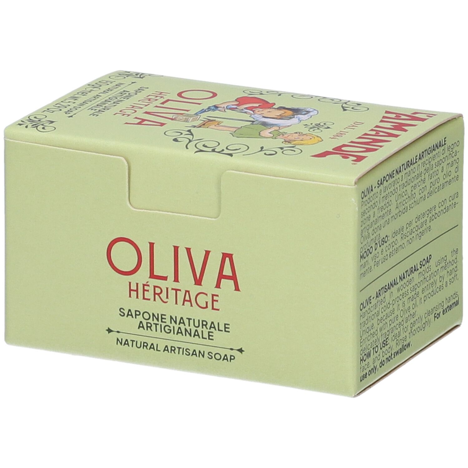 L'Amande Sapone Naturale Artigianale Oliva 150 g Soluzione