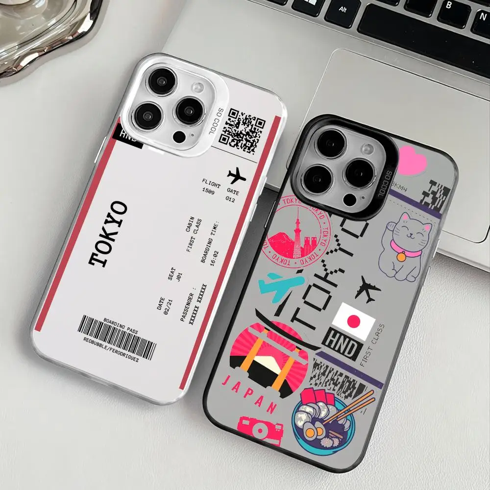 Flugticket Japan Handyhülle für iPhone 17 16 15 14 13 12 11 Pro Max Air Matte Laser Aurora Stoßfeste Handyhülle Image