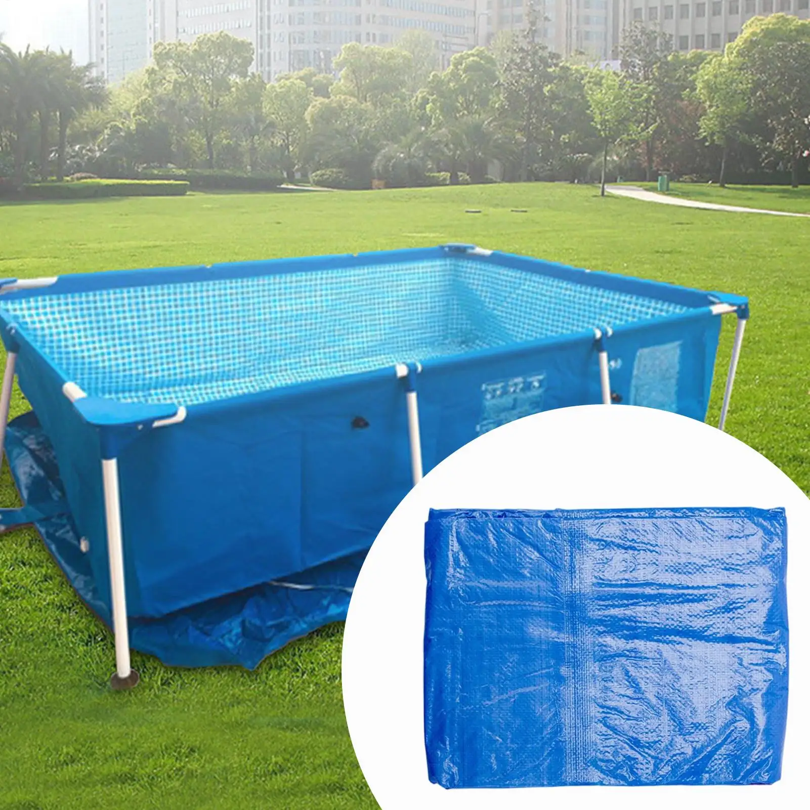 Couverture de sol de piscine 170x160cm, accessoires de piscine, couverture de protection de piscine, anti-poussière et étanche, couverture de piscine rectangulaire