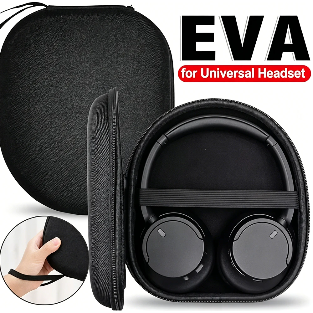 Étui de transport EVA pour casque audio, sac de voyage pour casque Sony MDR-ZX100 ZX110 ZX300 ZX310 ZX600 WH-CH 720N XM4, pochette pour casque supra-auriculaire