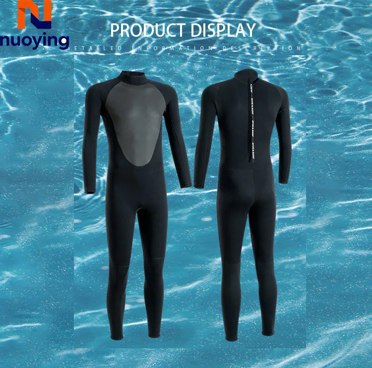 3MM Neopren-Tauchanzüge für Herren, Neopren-Tauchanzüge zum Surfen und Schwimmen, Ganzkörperanzüge für kaltes Wasser, warmhaltend, mit Reißverschluss, Wassersportanzüge, Ganzkörper-Tauchanzug Image