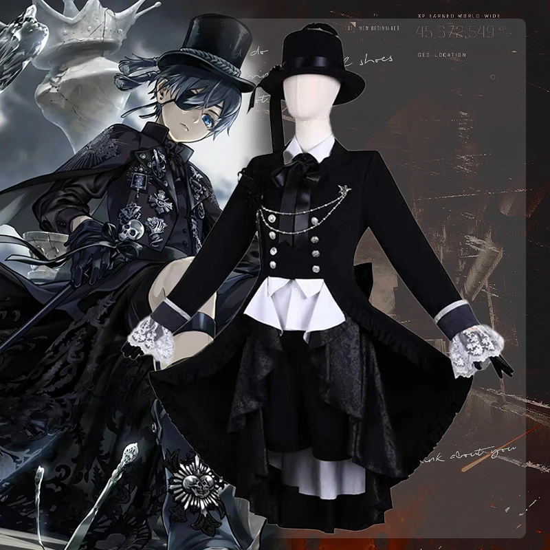 Green Witch Arc Ciel Phantomhive Black Butler Cosplay-Kostüm, Gothic-Lolita-Kleid für Halloween-Karnevalsparty Image