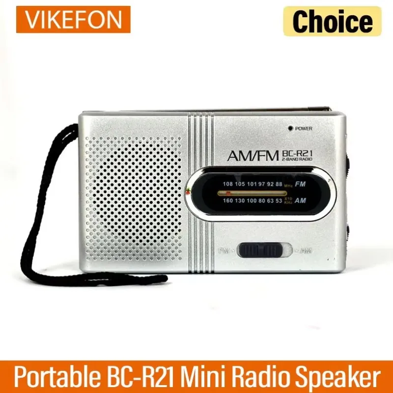 BC-R21/961/962 Mini-Radio, AM FM, batteriebetrieben, tragbares Radio, bester Empfang, langlebig, für Laufen, Gehen, Zuhause, Soundbox Image