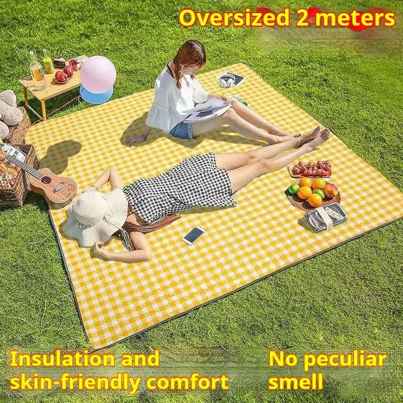 Wasserdichte Strandmatte, faltbare Matratze, tragbare, leichte Picknickmatte, große Outdoor-Campingmatte Image