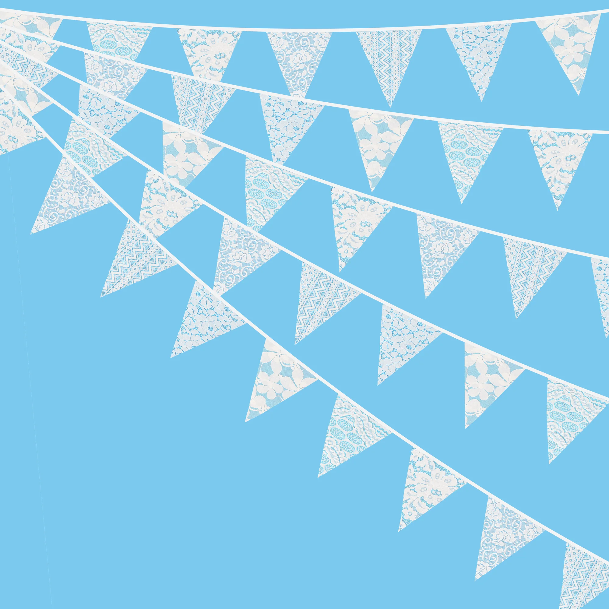 10M 36 Wimpel Spitze Hessischen Fahnen Geburtstag Karneval Stoff Bunting Hochzeit Party Decor Banner Home Baby Dusche Girlande Image