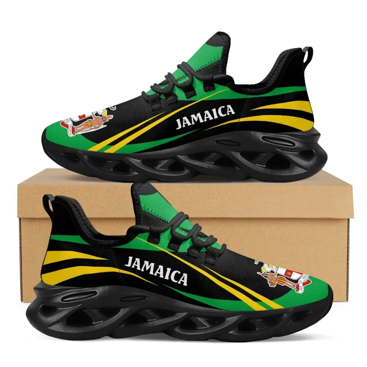 Jamaïque drapeau imprimer chaussures hommes baskets 2022 lame chaussures de course respirant chaussures pour homme formateur mode mâle chaussures décontractées pour hommes