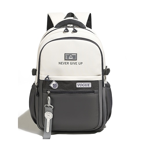 Zaino scolastico unisex, multicolore, grande capacità, multi-scomparto, poliestere resistente all'acqua, tracolla, borsa per laptop per scuola media, scuola superiore, università, viaggi, pendolarismo