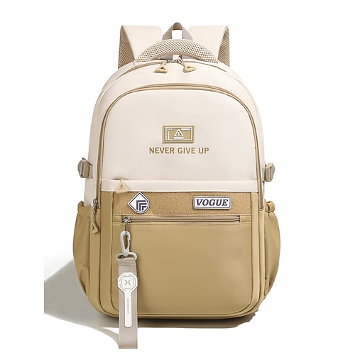 Zaino scolastico unisex, multicolore, grande capacità, multi-scomparto, poliestere resistente all'acqua, tracolla, borsa per laptop per scuola media, scuola superiore, università, viaggi, pendolarismo