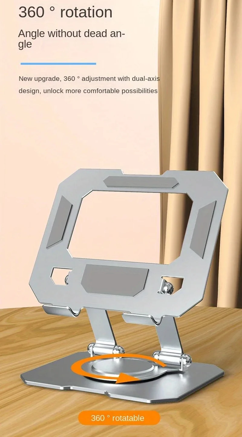 NOUVEAU Support de tablette PC en acier 2026 360° ° Support de montage réglable par rotation pour iPad Pro, support de bureau pour téléphone portable de 4 à 15 pouces