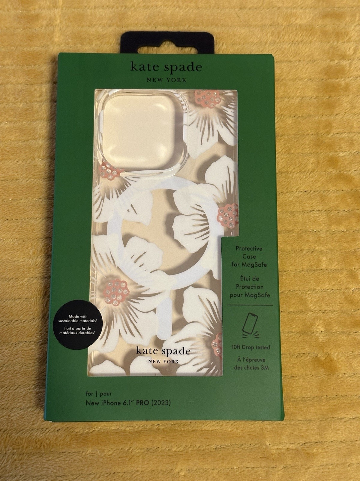 Kate Spade Accessories | Kate Spade Protective Case Apple New Iphone 13 Pro 6.1" 2023 Floral Spring Nib | Color: Pink/White | Size: Os
