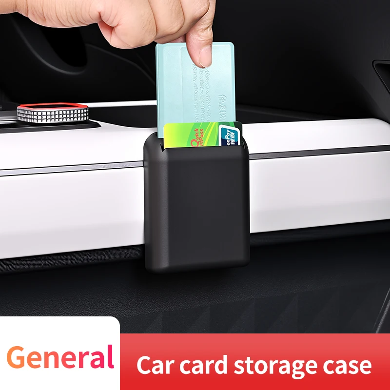 Support de carte auto-adhésif pour voiture, fixation pare-soleil ou tableau de bord, rangement pour cartes de crédit, d