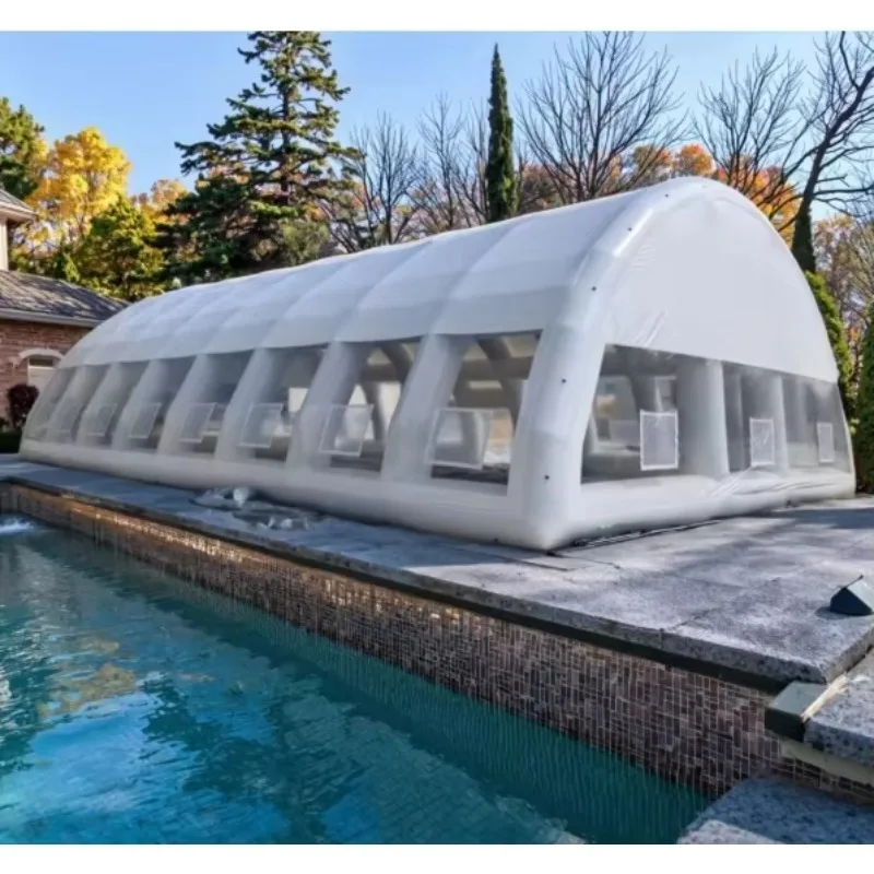 Couverture de piscine gonflable en PVC durable, dôme gonflable pour piscine, couverture de piscine imperméable, tente de piscine extérieure