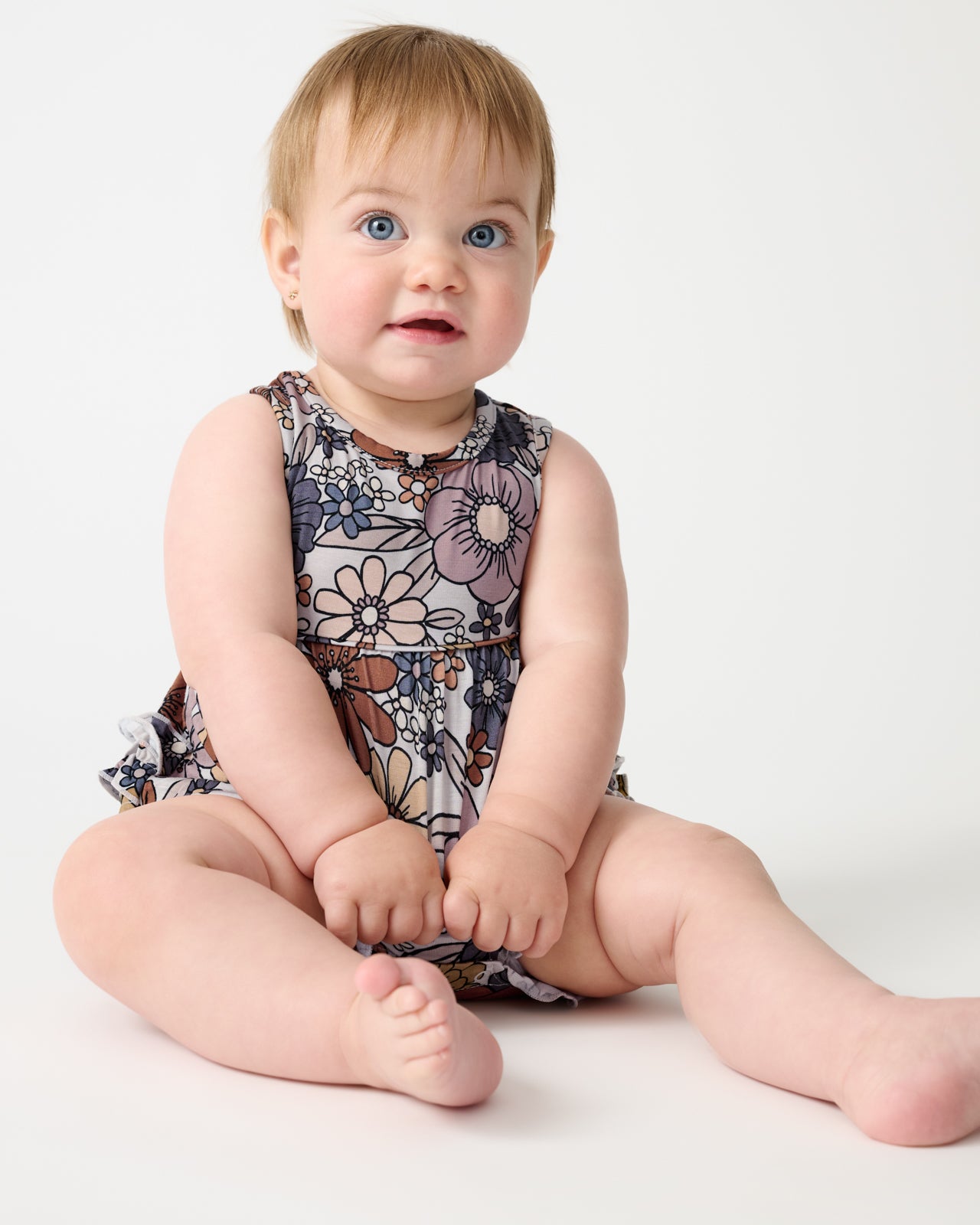 Wildwood Floral Bamboo Baby Bubble Romper - 12-18 months