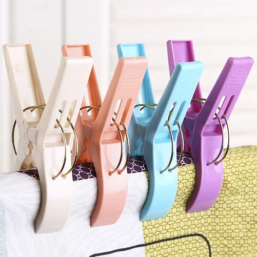 4 pinces à serviettes de plage en plastique, pinces à couette pour linge, chaise longue, pinces à linge pour la maison et la salle de bain