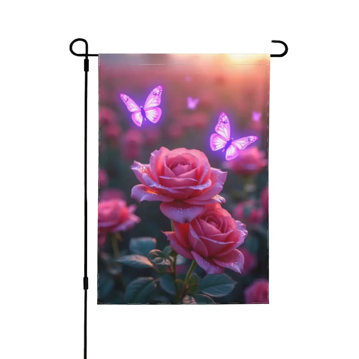 Drapeau de jardin décoratif 12x18 motif balançoire de jardin Village des cerisiers, accessoire de jardin