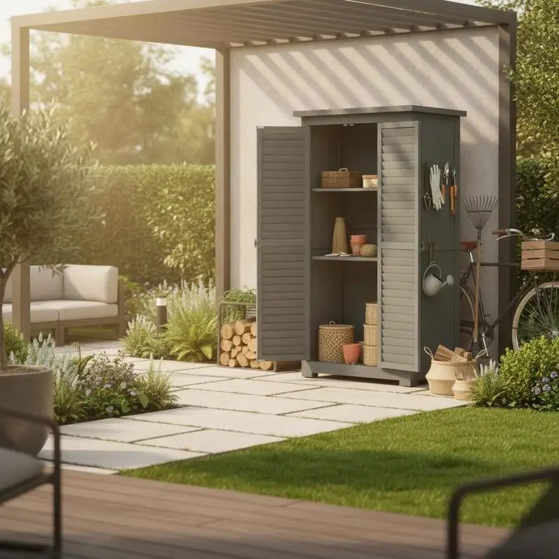 Abri de jardin en bois, abri à outils résistant aux intempéries 87x46.5x160cm, maison de jardin avec porte, toit en pente, étagères, armoire à outils, abri de jardin, armoire à outils, abri de jardin