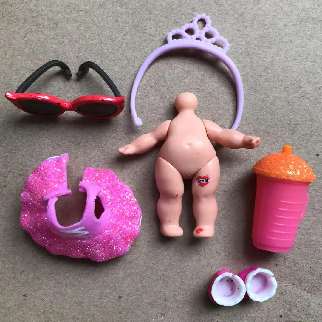 MINISO Nette LOL Puppen Stirnband Schuhe Körper Milch Flasche Gläser Kleidung Volle Puppe Set Mit Alle Zubehör DIY Puppe Dressing Teil