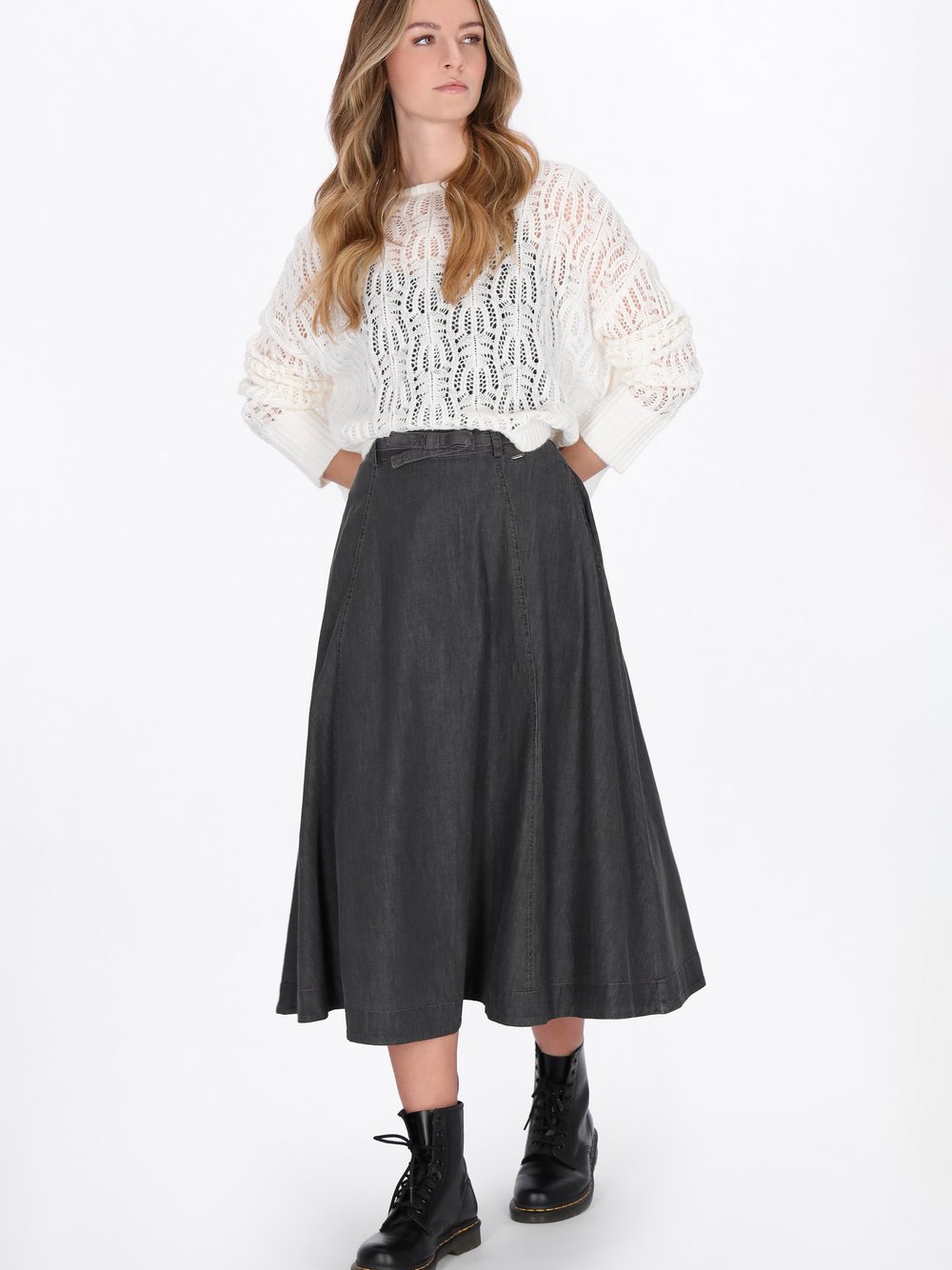 Dreimaster Rock Damen grau, S