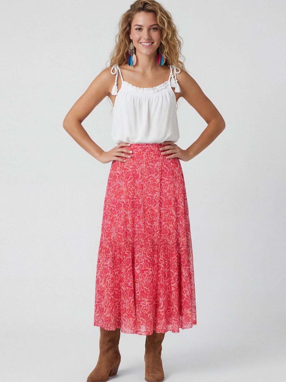 IZIA Rock Damen rot, S