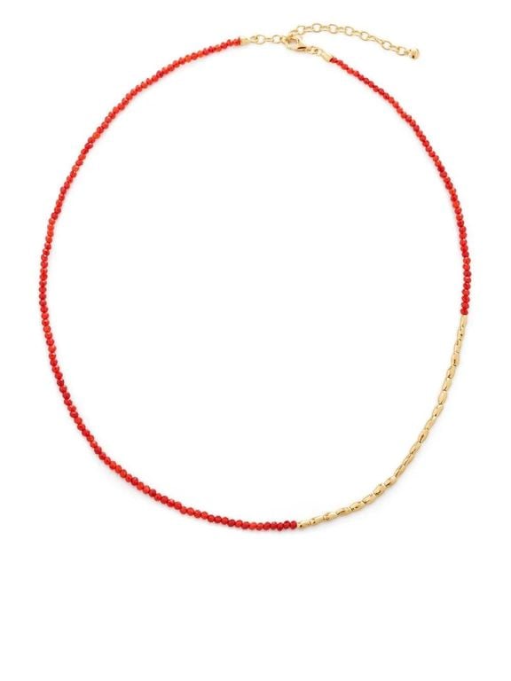 Mini Nugget Gemstone Beaded Necklace - White - Monica Vinader Necklaces
