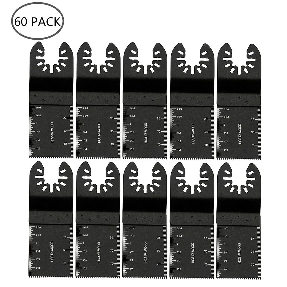 Universal Oscillating Multi Tool Blades Set For Wood Cutting Compatible With Dremel Milwaukee And More 60 Packs