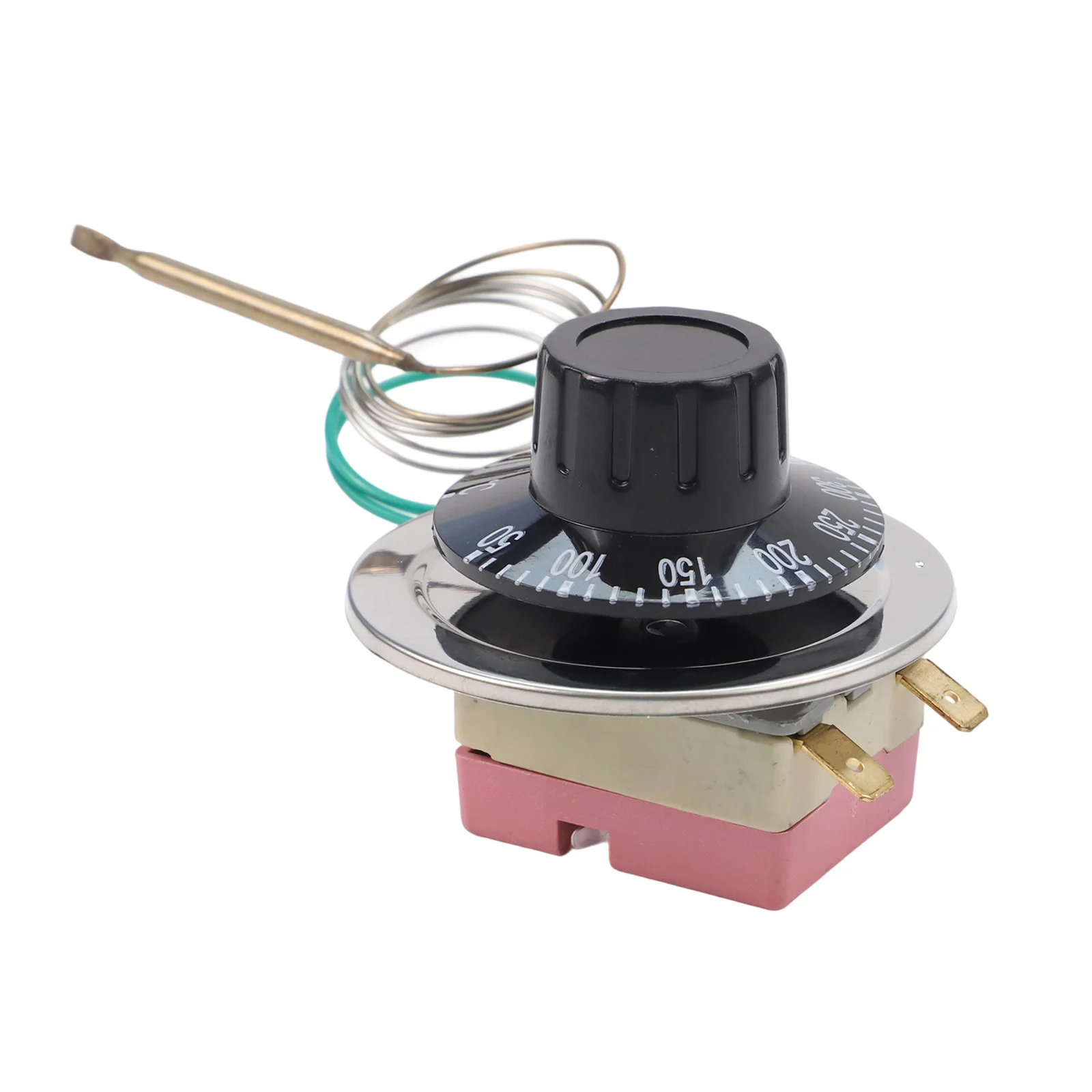 Contrôleur de température réglable pour appareils électroménagers de cuisine, thermostat à 2 broches, pratique à utiliser, sonde 5 x 55 mm, circuit normalement fermé