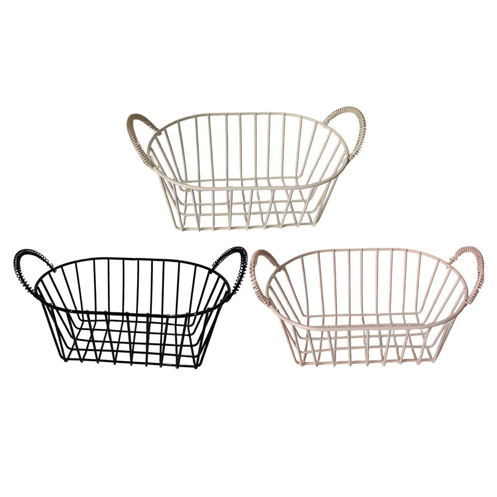 Pantry Storage Basket, Iron Fruit Basket, Household Iron Basket, Snack Organizer, Chips Snack Basket for Living Room, Bathroom