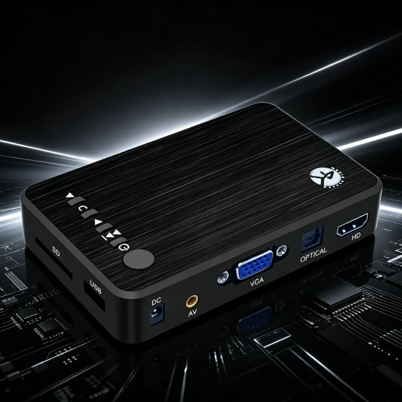 Nouveau lecteur Blu-Ray haute définition 2026 : allume et diffuse en boucle des vidéos 4K. Écran d