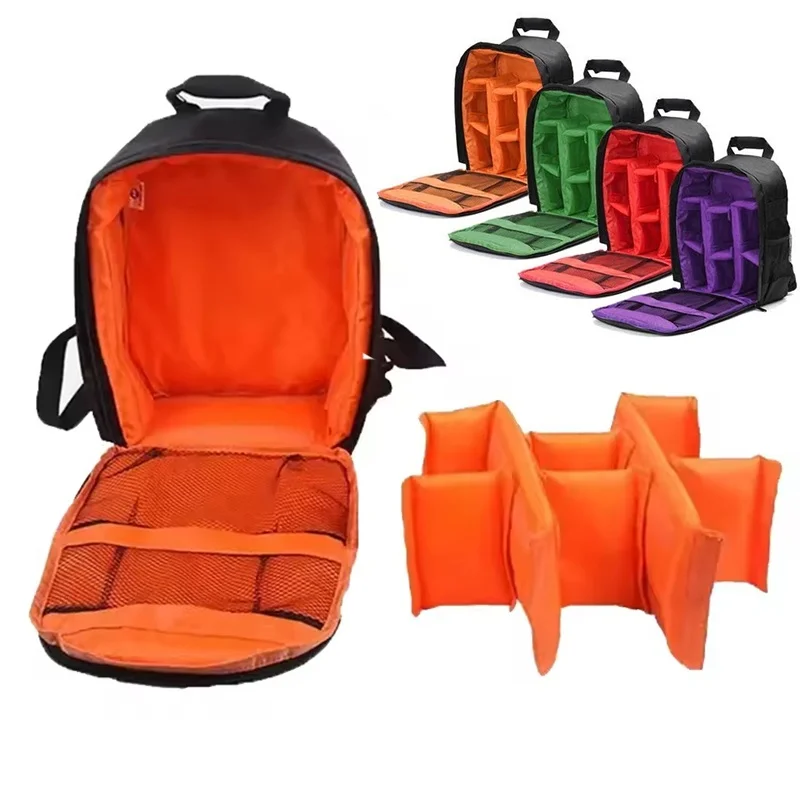 Sac à dos pour appareil photo en tissu Oxford, sac à bandoulière pour appareil photo numérique, sac photo pour appareil photo reflex numérique Sony Nikon Fuji, sac à dos pour appareil photo reflex