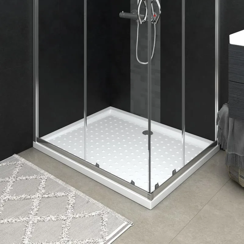 Bacs de douche blancs 80x100x4 cm en ABS, bac de sol pour salle de bain, pour rénovation et amélioration de la maison, ensemble de salle de bain de luxe, ensemble de tapis de salle de bain