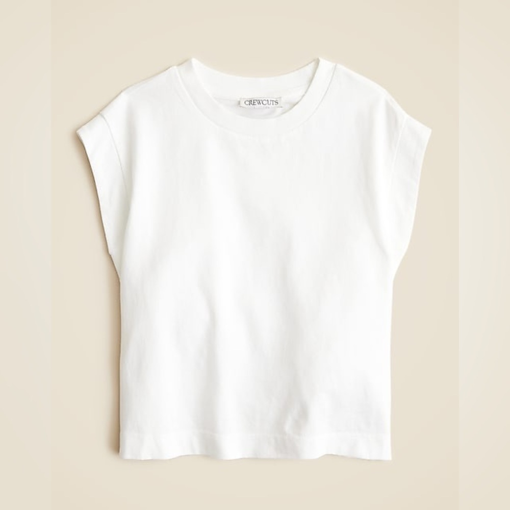 J. Crew Shirts & Tops | J Crew White Girls' Garment-Dyed Muscle Tank Top | Color: White | Size: Xsg