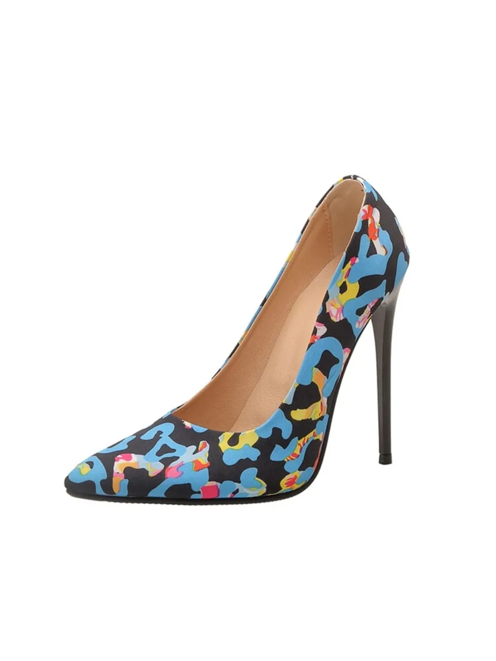 BLXQPYT Plus Größe Verkauf 33-54 Mode Sexy Zwanzig Farbe Spitz Frauen Pumpt Plattform Heels Hochzeit Partei Damen schuhe M-437
