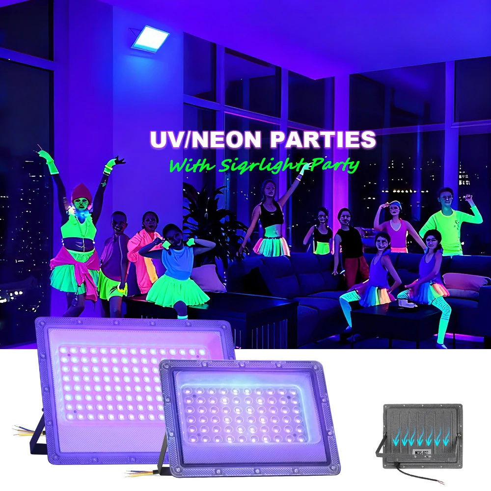 395-405nm Schwarz Licht UV LED Uv Lampe Gel 220V Flutlicht Flutlicht LED Bühne Schwarzlicht Halloween Party disco Dekor