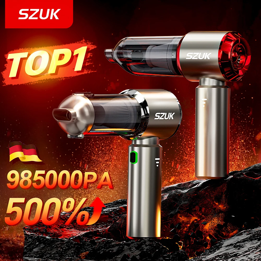 SZUK C012-Mini aspirateur de voiture portable sans fil, appareil de nettoyage pour livres, 985000Pa aspirateurs sans fil，aspirateur pour voiture，aspirateur maison，aspirateur sans fil puissant，mini aspirateur