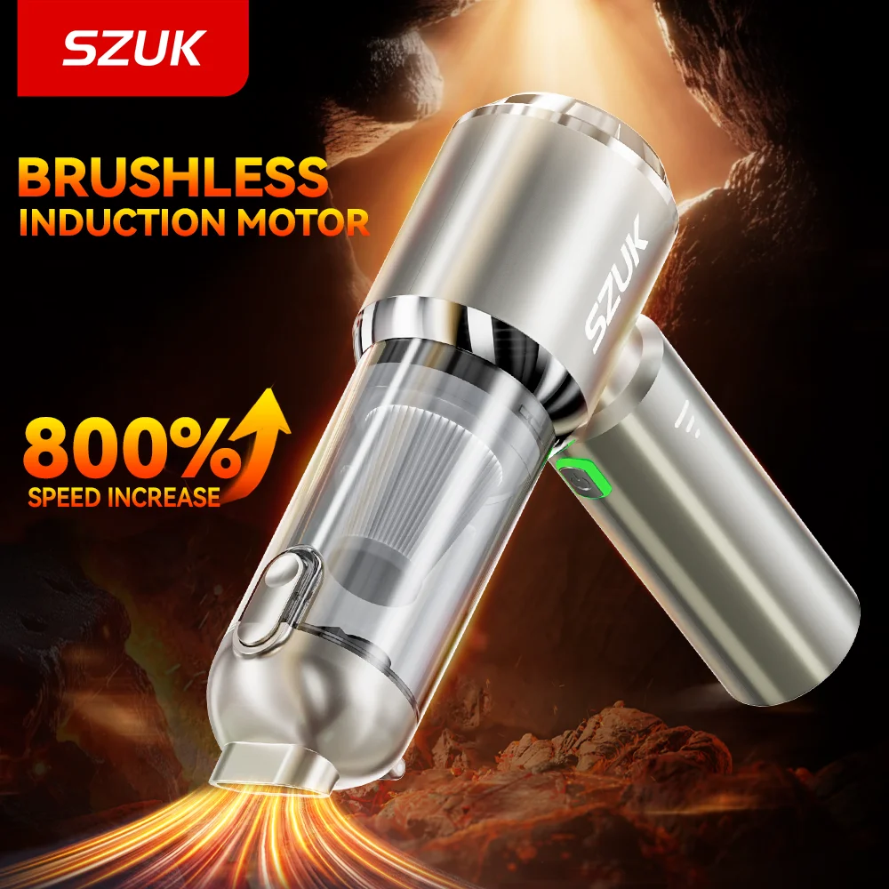 Aspirateur de voiture SZUK Mini, 18000PA, puissant, portable, sans fil, aspirateur de nettoyage, aspirateur à main pour voiture aspirateur de voiture aspirateur sans fil puissant aspirateur sans fil mini aspirateur