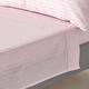 HOMESCAPES Dusky Pink Pure Egyptian Cotton Flat Sheet King 330 TC 500 Thread Count Equivalent Satin Stripe Bed Sheet